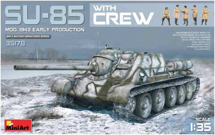 MiniArt 35178 - Modellbausatz SU-85 Mod.1943, Early Produktion Crew