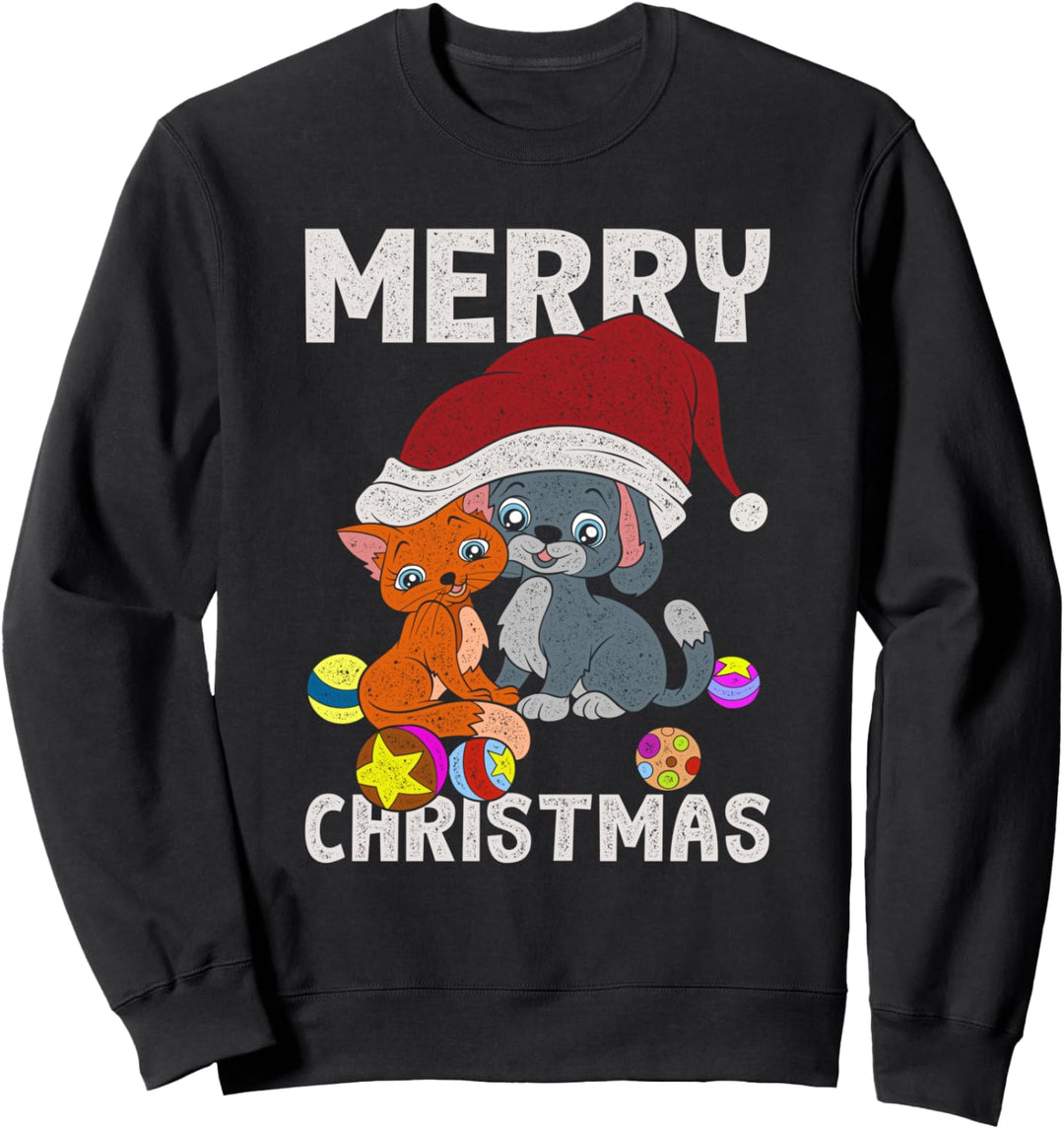 Christmas Haustier Pajama Geschenk Katze Sweatshirt