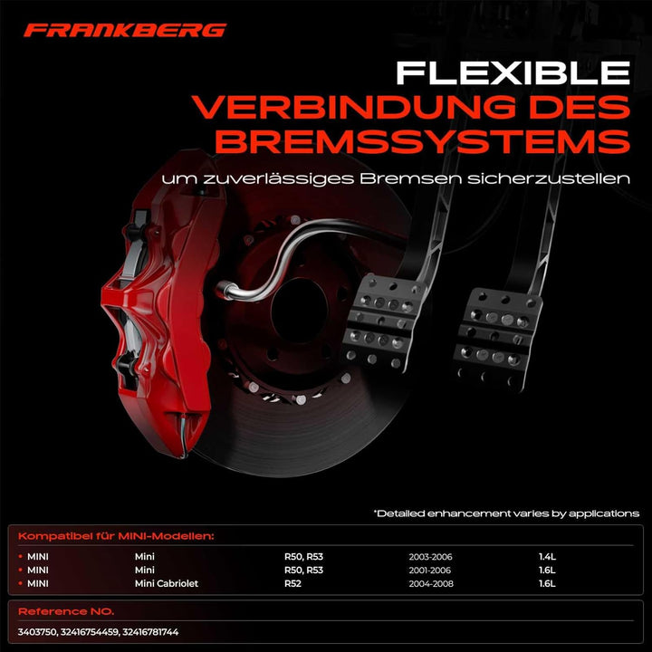 Frankberg Servoleitung Lenkung Benzin Kompatibel mit M.i.n.i R50 R53 1.4L 1.6L 2001-2006 M.i.n.i Cab