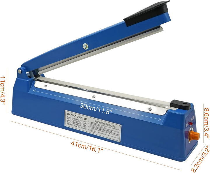 MOGOULUA 300 mm Heisssiegelgerät Folienschweissgerät 3mm Dichtungsbreite Balkenschweissgerät Versieg