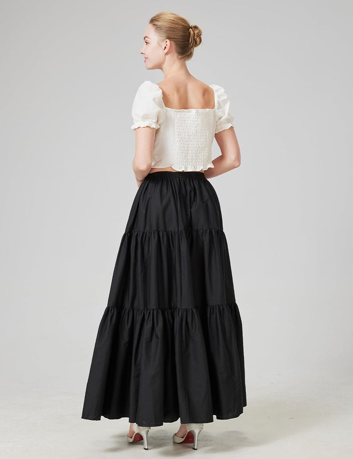 BEAUTELICATE Mittelalterlicher Rock Lang Baumwolle Damen Renaissance Rock Kleidung Viktorianisch Ste