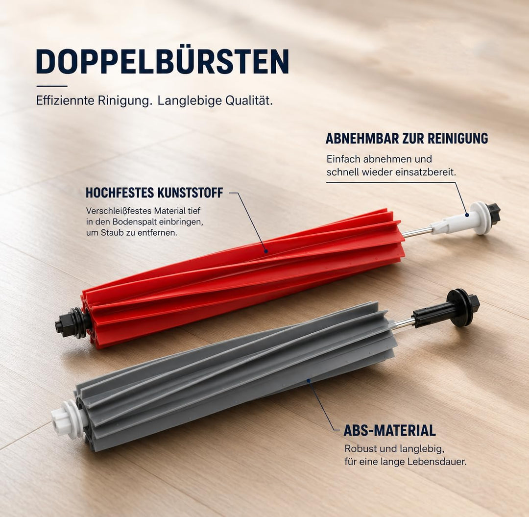 Zubehör für Roborock S8 Pro Ultra, 6*Staubbeutel 2*Main Rollbürste 6*Seitenbürsten 2*Filter 4*Mop Wi