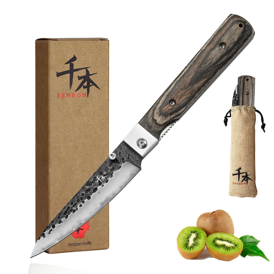 SENBON 440 Geschmiedete Edelstahl Frucht Klinge Sharp japanisches stil Falten Universal Messer Tragb