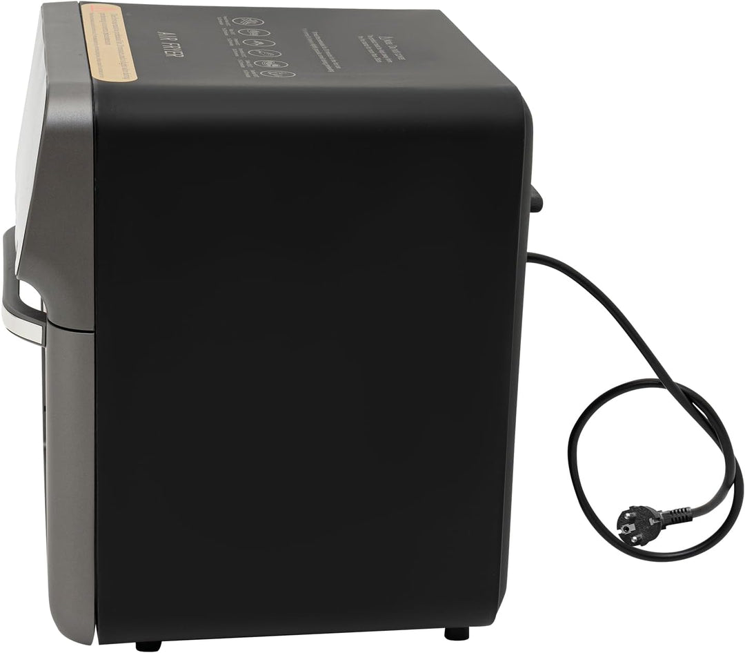 13L Elektrobackofen, 1350W Mini Backofen mit Temperaturregelung bis 200°C, Timer 15–60 Min, 2 Backbl