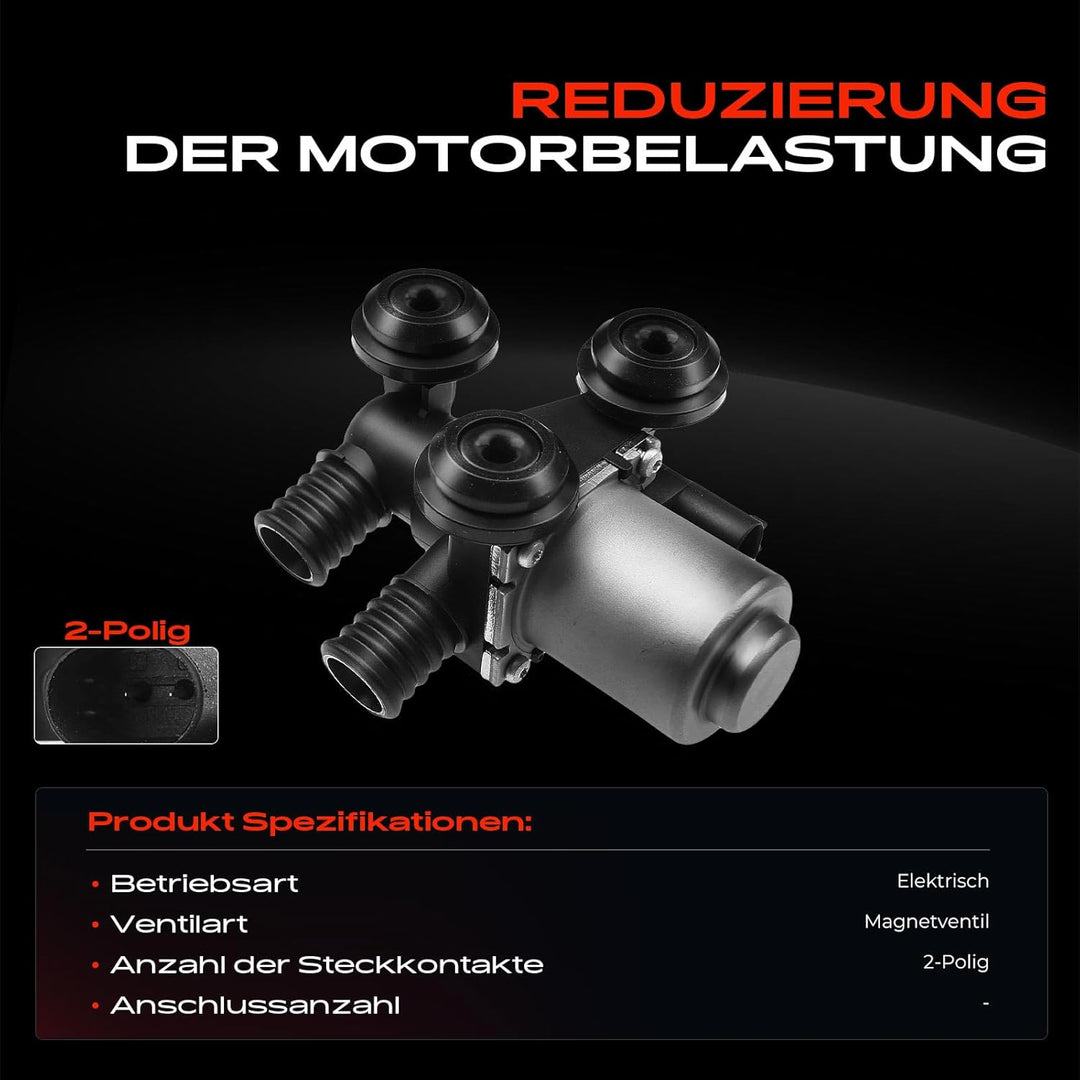 Frankberg Kühlmittelregelventil für 3er Cabriolet Coupe Touring E46 5er Touring E39 X3 E83 1.6L 1.9L