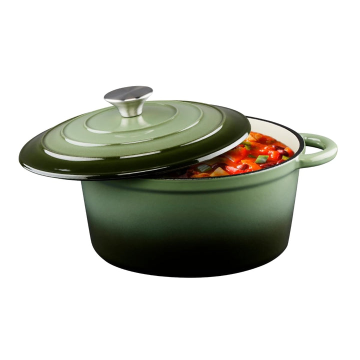 alpina Dutch Oven – Gusseisen Topf Induktion 3,8L Ø24cm - Schmortopf mit Deckel – Gusseisen Bräter S