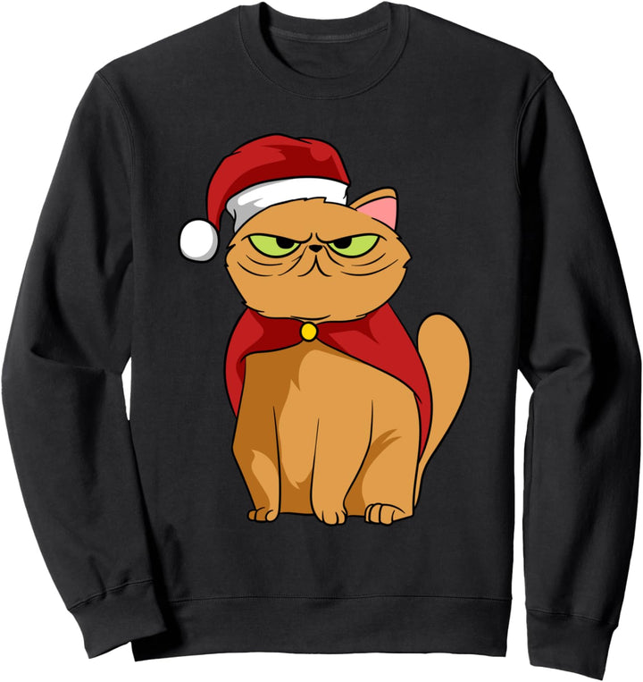 Kätzchen Weihnachten Katze mit bösem Blick grumpy Katzen Sweatshirt