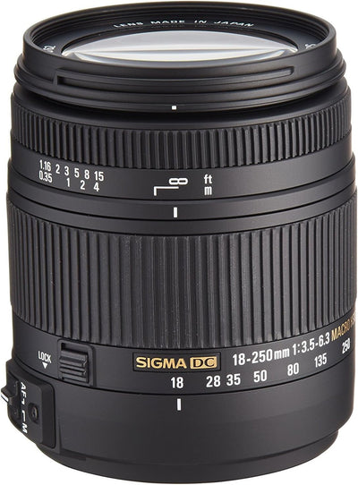 Sigma 18-250 mm F3,5-6,3 DC Macro OS HSM Objektiv (62 mm Filtergewinde, für Nikon
