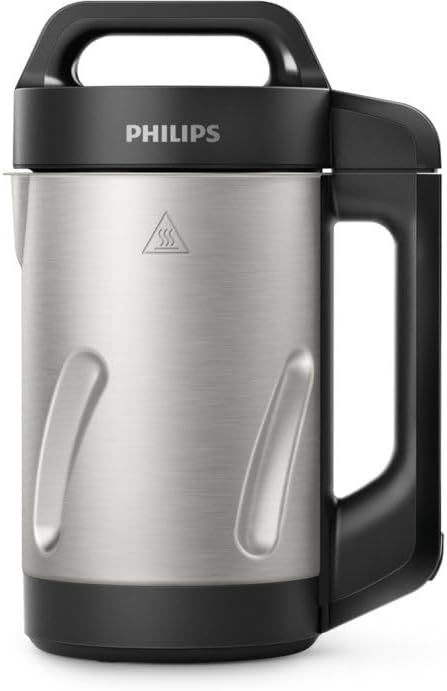 Philips HR2203/80 Standmixer mit Heizfunktion, schwarz 1,2 l, 1000 W