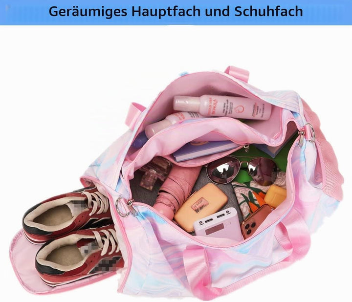 Sporttasche Mädchen Kinder Reisetasche Trainingstasch Schwimmtasche Kinder Weekend Bag Tanztasche Gy