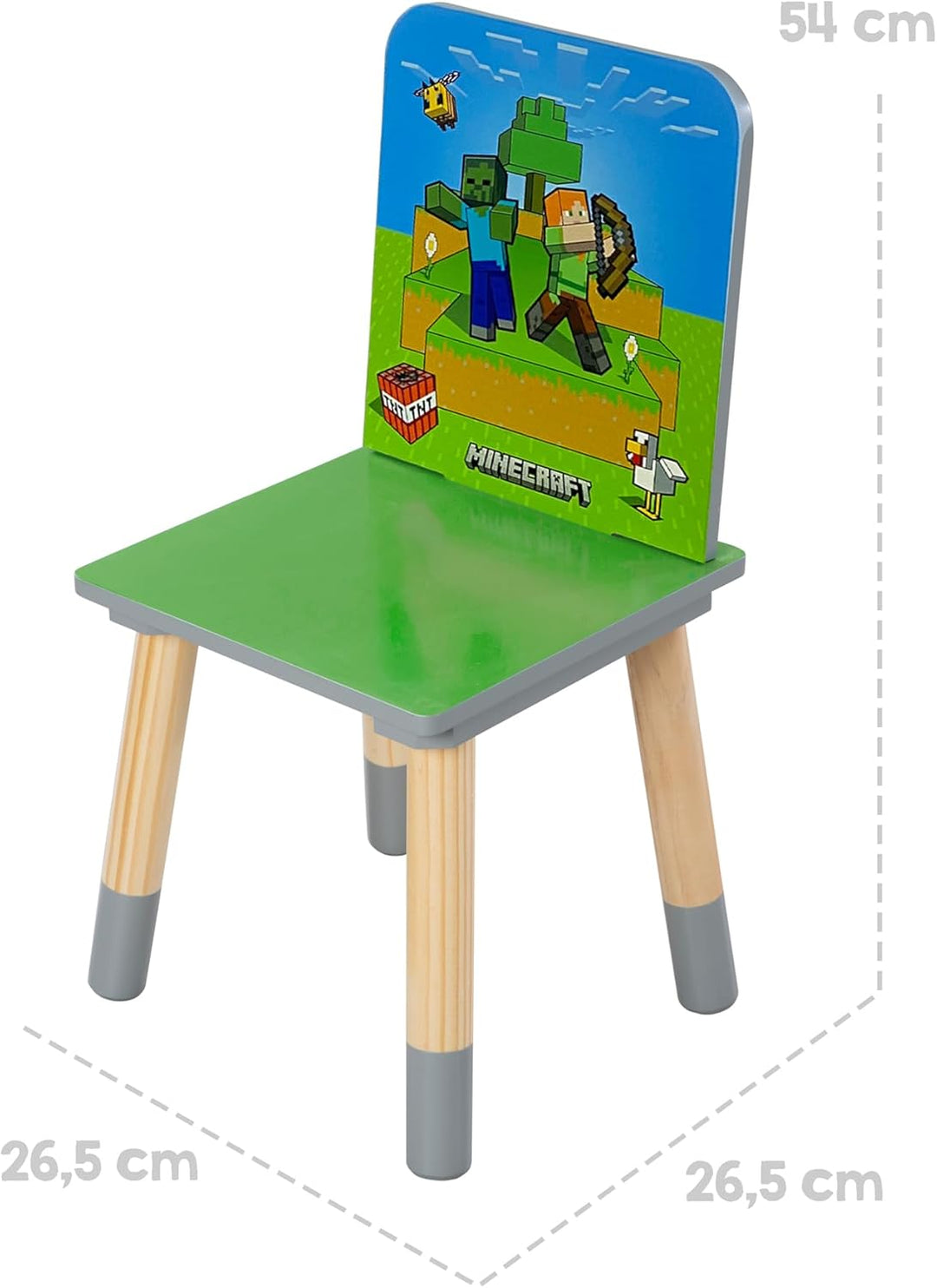 phoenix group MINECRAFT - Sitzgruppen-Set, Tisch mit zwei Stühlen