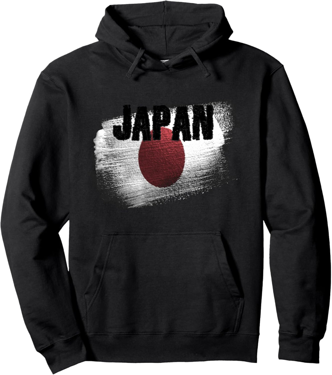 Japan, Japanische Flagge Grunge Pullover Hoodie