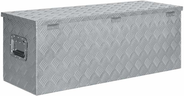 vidaXL Werkzeugbox Aluminium 110,5x38,5x40cm Alu Box Koffer Transportkiste 110.5 x 38.5 x 40 cm Silb