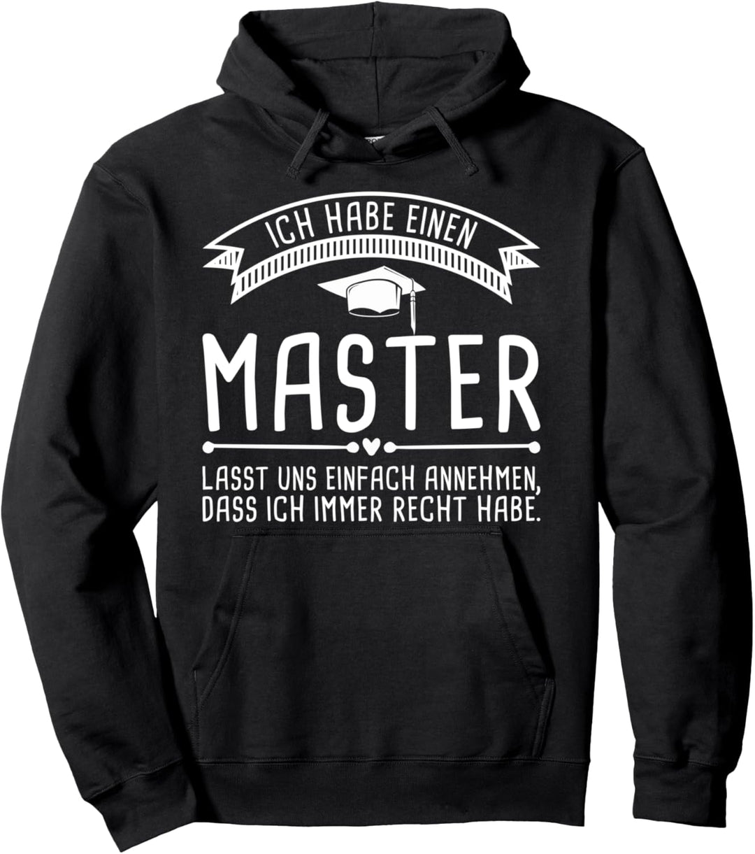 Witziges Motiv Masterabschluss Spruch Master Hut Pullover Hoodie