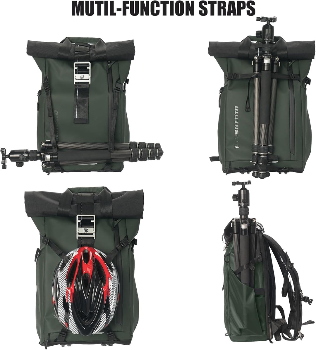 Besnfoto Kamerarucksack Wasserdicht, Fototasche Kameratasche für DSLR SLR spiegellose Kamera mit Lap