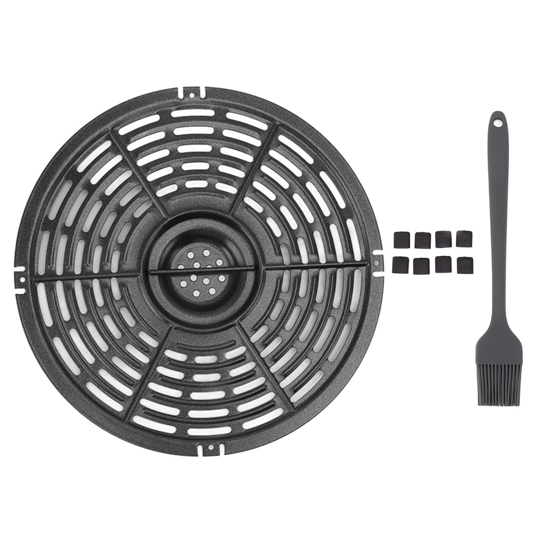 Tissting Air Fryer Liner, 22cm Rund Edelstahl Backpapier Wiederverwendbar Luftfritteuse Liner mit Bü