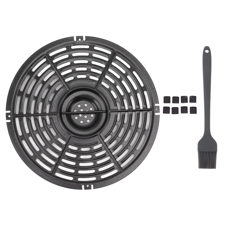 Tissting Air Fryer Liner, 22cm Rund Edelstahl Backpapier Wiederverwendbar Luftfritteuse Liner mit Bü