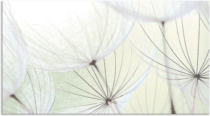 ARTland Spritzschutz Küche aus Alu für Herd Spüle 100x55 cm (BxH) Küchenrückwand mit Motiv Blume Pus