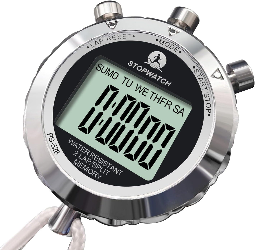 Rolilink Stoppuhr, Metall-Stoppuhr für Sport, wasserdichte Stoppuhren, Timer für Sport und Wettkämpf