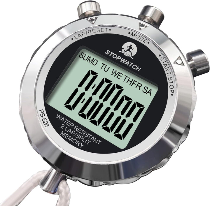 Rolilink Stoppuhr, Metall-Stoppuhr für Sport, wasserdichte Stoppuhren, Timer für Sport und Wettkämpf