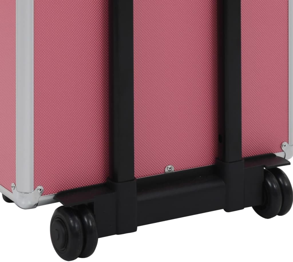 vidaXL Kosmetikkoffer mit 4 Etagen Ablagen Beauty Case Schminkkoffer Friseurkoffer Schmuckkoffer Pil