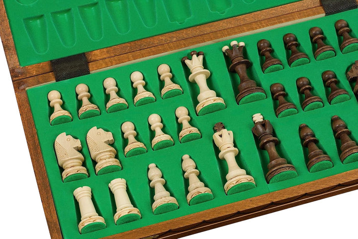 Sunrise Chess | Schach JUNIOR | Elegant | Handgebrannte Holzfiguren | Handbemaltes Schachbrett | Sor