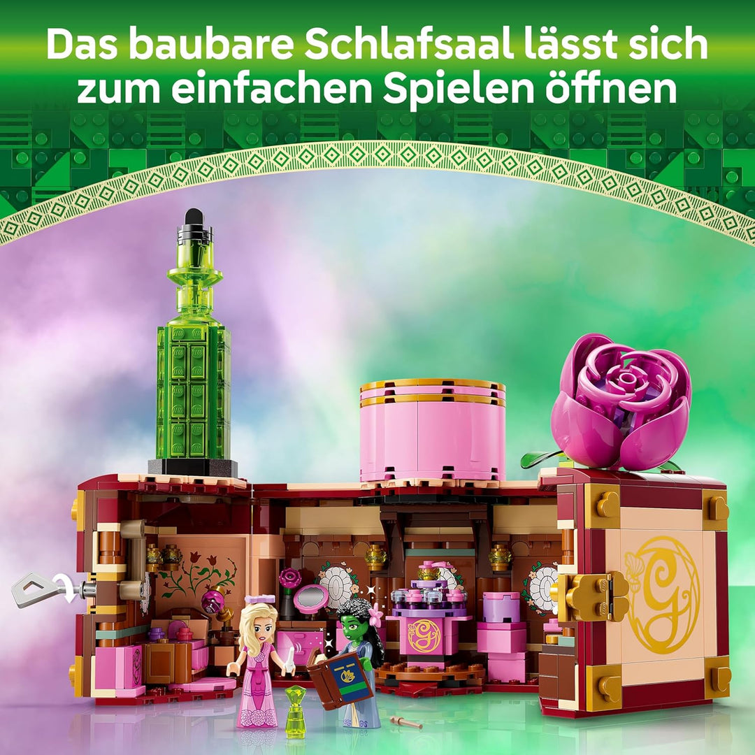 LEGO Wicked - Glindas & Elphabas Schlafsaal - Spielzeug mit 2 Minifiguren und Zubehör, darunter Zaub