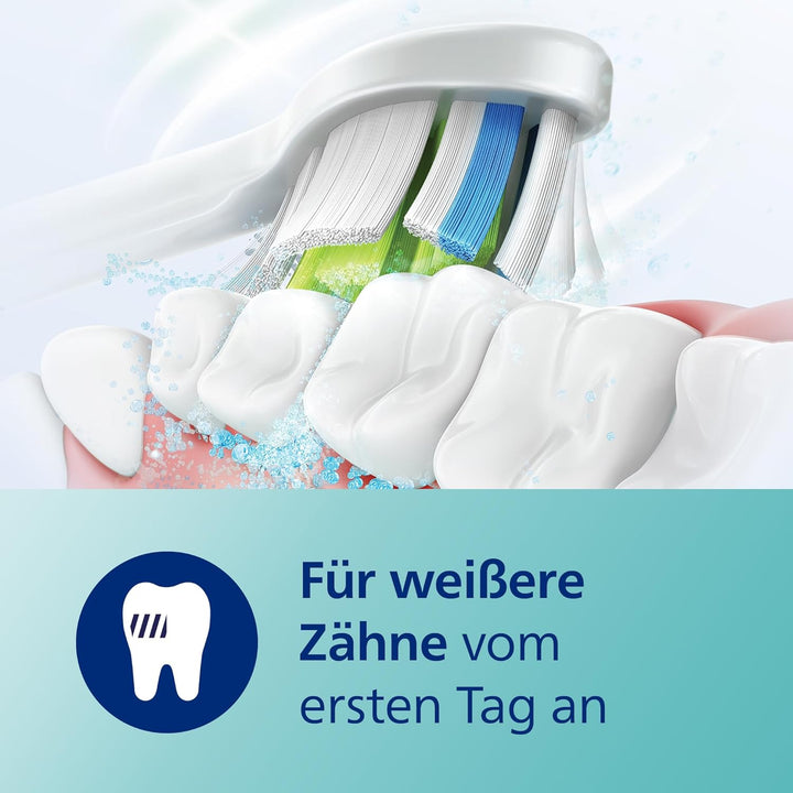 Philips Sonicare 4100 elektrische Zahnbürste mit Schalltechnologie und zwei Modi, Andruckkontrolle u