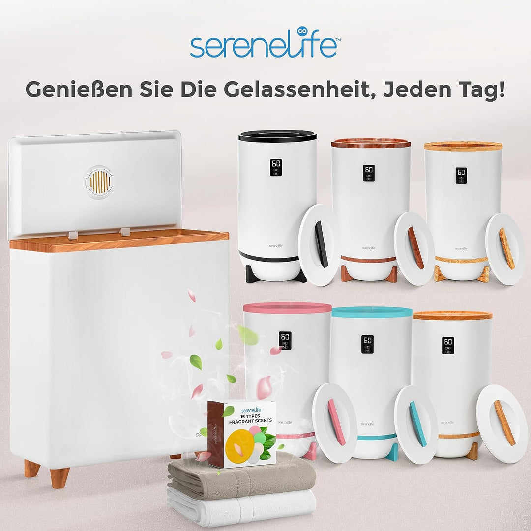 SereneLife Handtuchtrockner Elektrisch Natur – 50kg Kapazität, Energiesparend &amp; Sicher, Towel Warmer