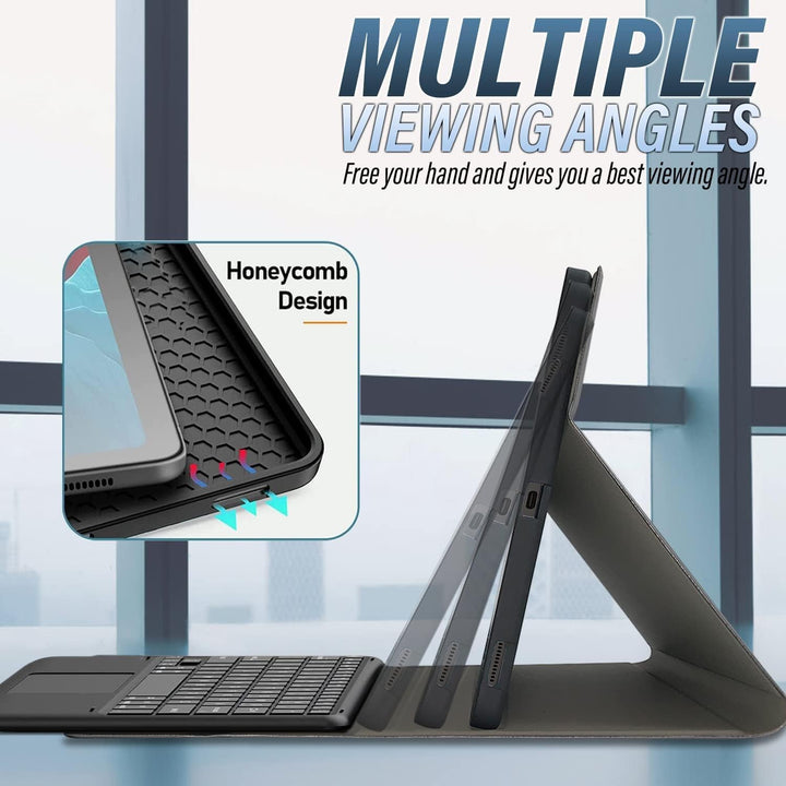 Wineecy Beleuchtete Tastatur Hülle für Xiaomi Pad 6S Pro 12.4 Zoll Tablet 2024, Magnetisch Abnehmbar