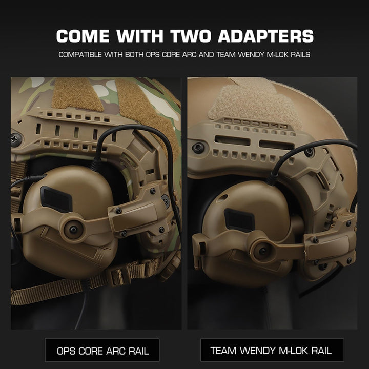 Schneller Helm ARC Schienenadapter Taktische Abholung Headset Aufhängung Kopfhörer Halterung Multi-W