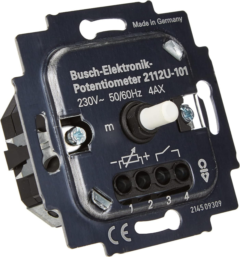 Busch-Jaeger 1307764 2112U-101 Busch-Elektronik-Potenziometer-Einsatz, Schwarz