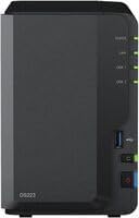 Synology DS223 2-Bay Diskstation NAS (Realtek RTD1619B Quad-Core 2GB Ram 1xRJ-45 1GbE LAN-Port) 24 T