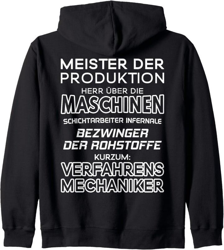 Meister Der Produktion Verfahrensmechaniker Kapuzenjacke
