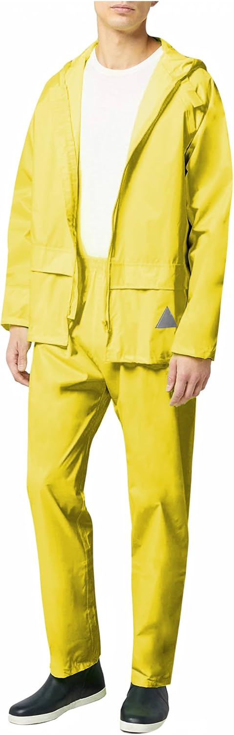 Result Schwerer, wasserdichter Herren-Regenanzug (Jacke und Hosenanzug) XXL Rot, XXL Rot