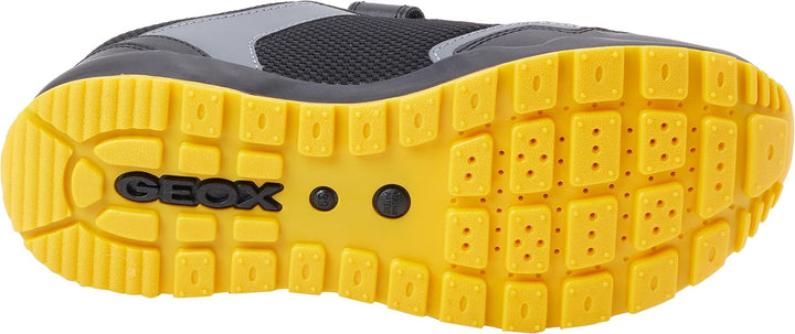 Geox Herren J Pavel A Sneaker 31 EU Black Yellow, 31 EU Black Yellow