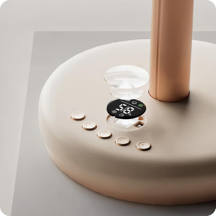 Spacetronik Tragbarer Standventilator mit Ionisator, Ventilator Leise mit 6 Geschwindigkeiten, 3600