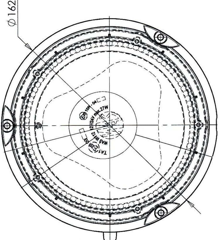 LED-MARTIN R65 Design Rundumleuchte BRILAR - klar/gelb - 3 Punkt - extrem hell
