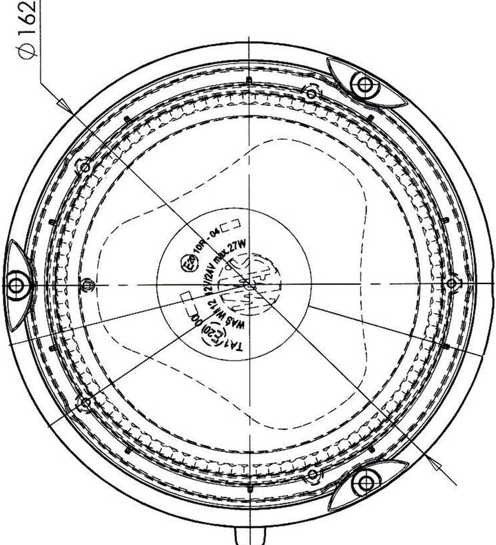 LED-MARTIN R65 Design Rundumleuchte BRILAR - klar/gelb - 3 Punkt - extrem hell