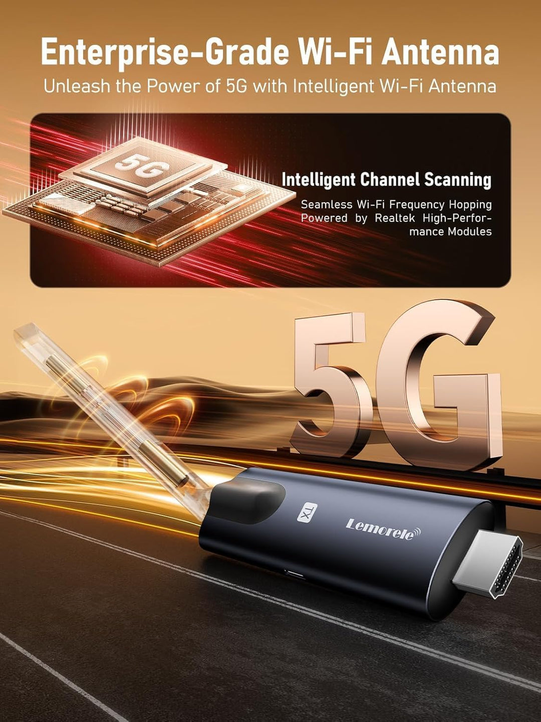 Wireless HDMI Transmitter and 3 Receivers, Lemorele 1080P HDMI Funkübertragung Supports 1 Transmitte