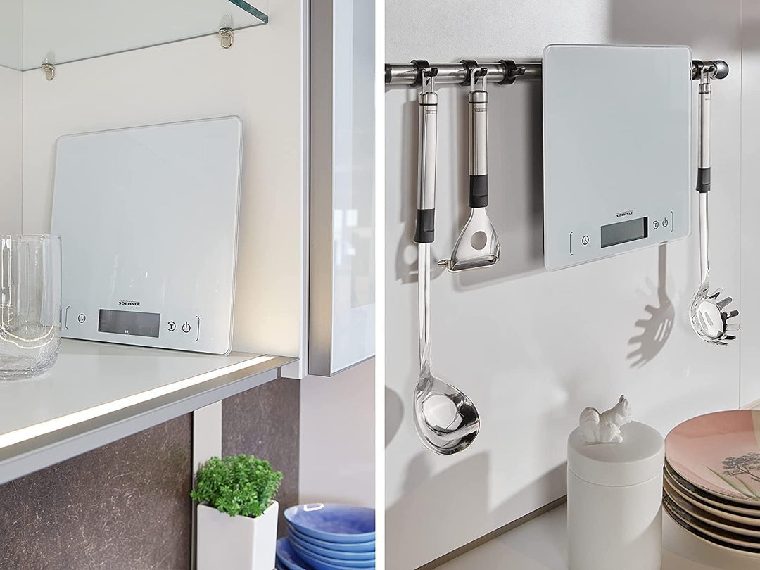 Soehnle Page Comfort 400, digitale Küchenwaage, weiss, Gewicht bis zu 10 kg (1-g-genau), Haushaltswa
