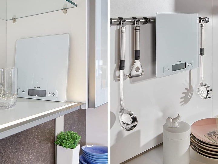 Soehnle Page Comfort 400, digitale Küchenwaage, weiss, Gewicht bis zu 10 kg (1-g-genau), Haushaltswa