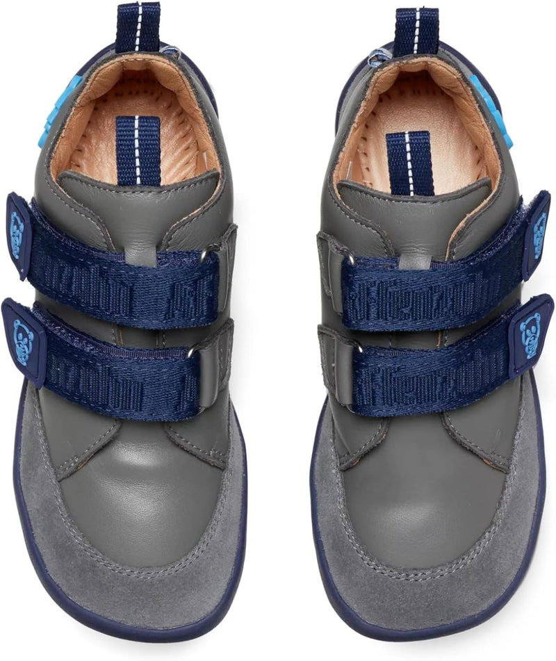 Affenzahn Barfussschuh Leder Buddy mit Klettverschluss Weich rutschfest Flexibel Reflektierend für J