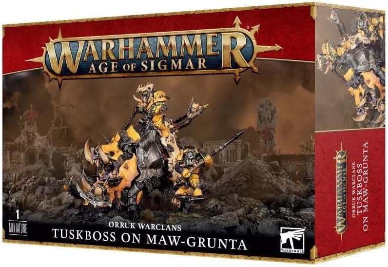 Games Workshop - Zeitalter von Sigmar - Orruk Warclans: Tuskboss auf Maw-Grunta