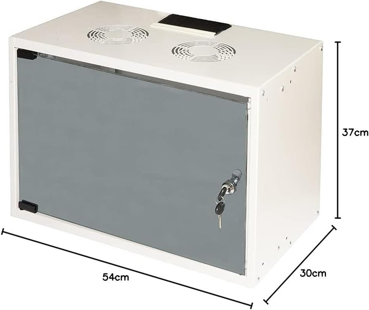 LK1907U30E Schrank Rack 19 Zoll (39 cm) zerlegt 6 Wand-Einheiten für Netze (H) 370 x (L) 540 x (T) 3