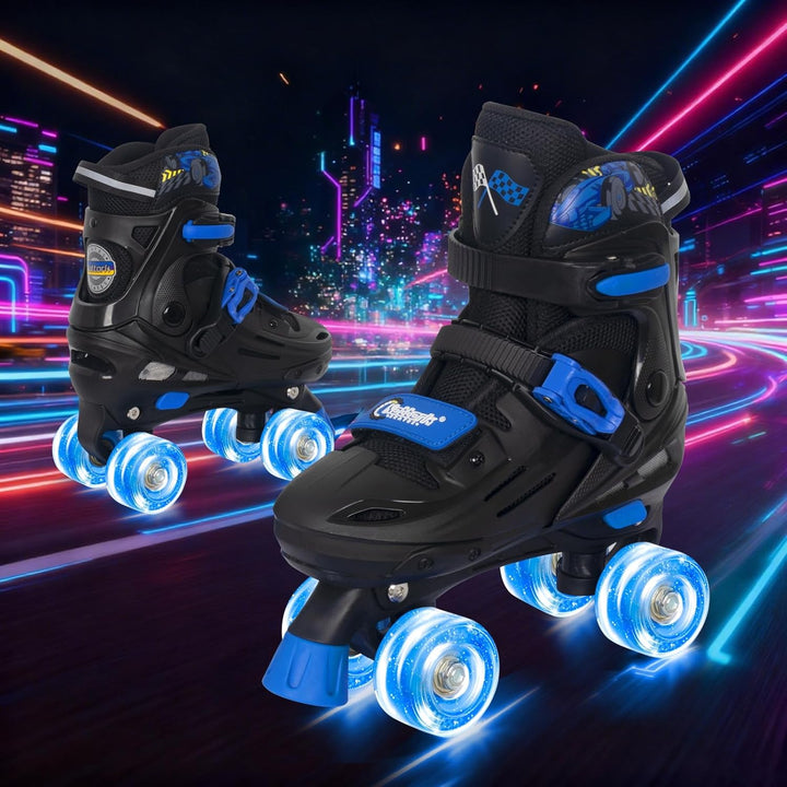 Nattork Rollschuhe Kinder, Verstellbare Rollschuhe für Kinder Jungen Mädchen, 4 Grössen Verstellbar