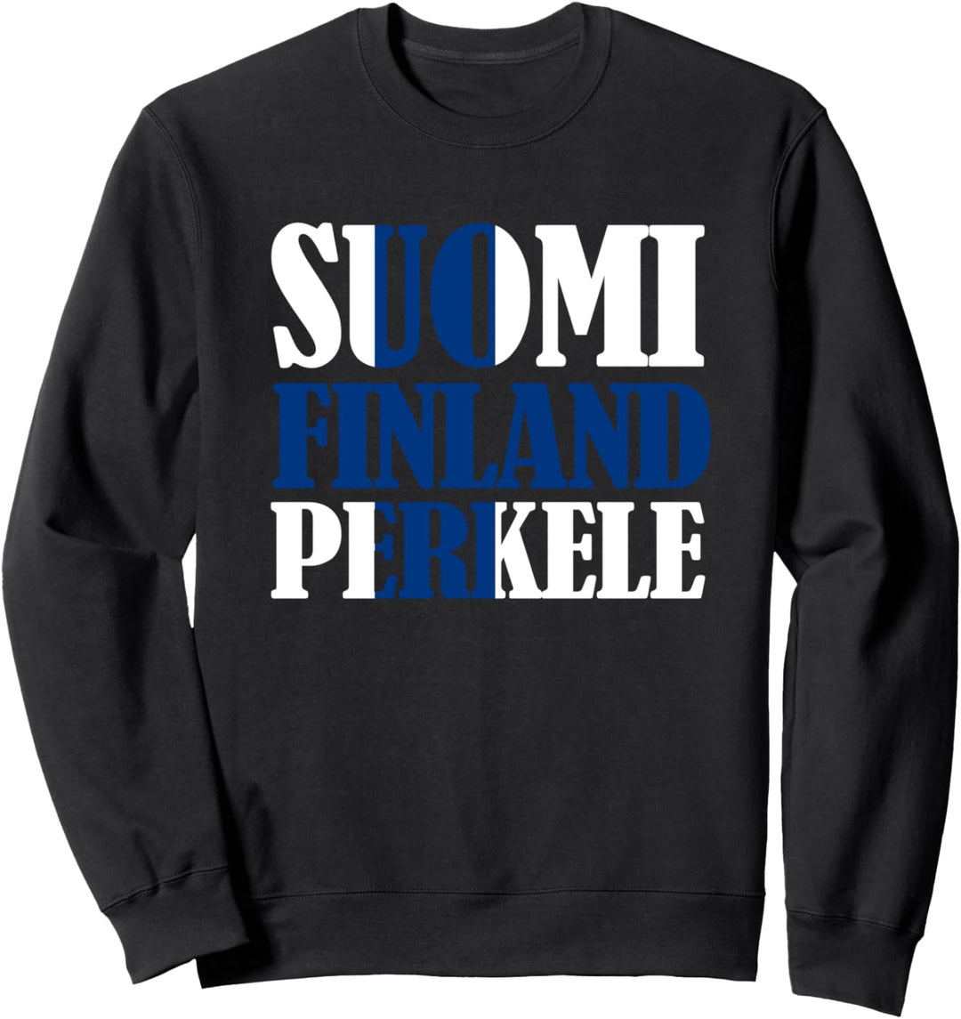 Suomi Perkele Eishockey Flagge von Finnland Sweatshirt