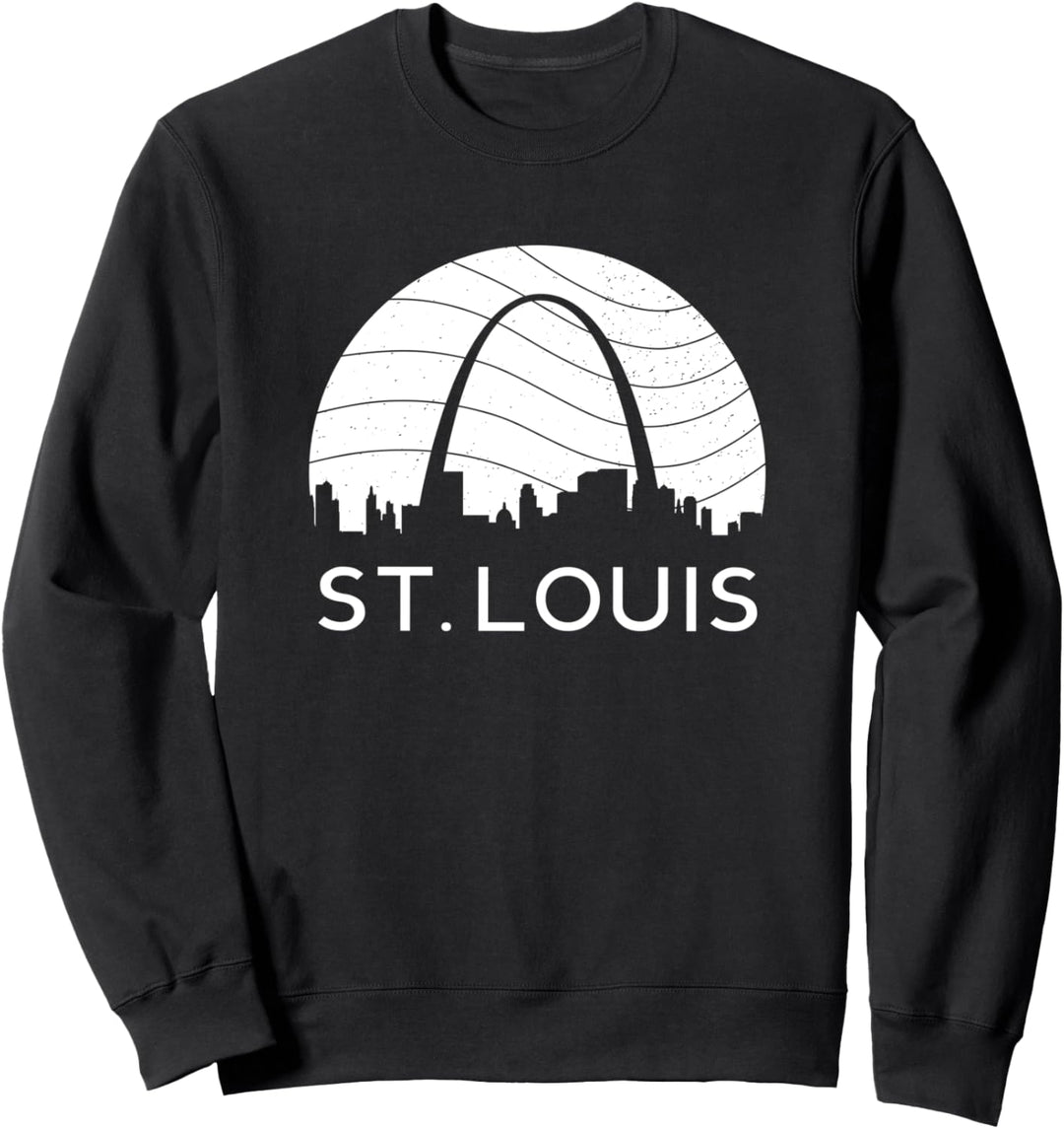 St Louis Missouri Torbogen Retro Mississippi River Lou Sweatshirt