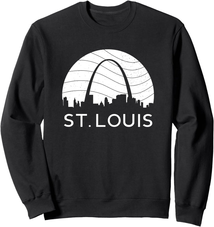St Louis Missouri Torbogen Retro Mississippi River Lou Sweatshirt
