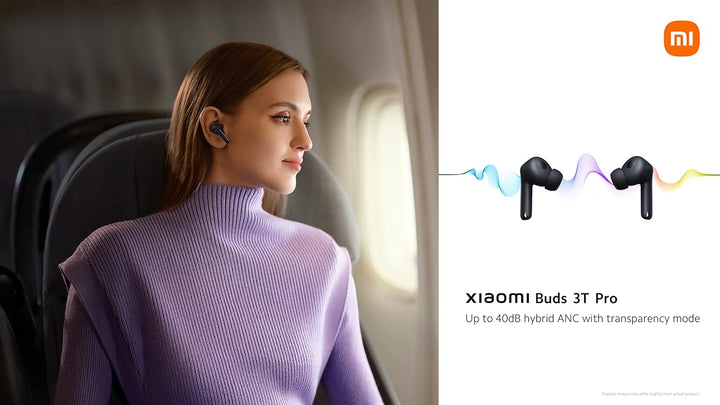 Xiaomi Buds 3T Pro (Gloss White) mit USB-C-Kabel 1 m, Bluetooth 5.2 Verbindung, Geräuschunterdrückun